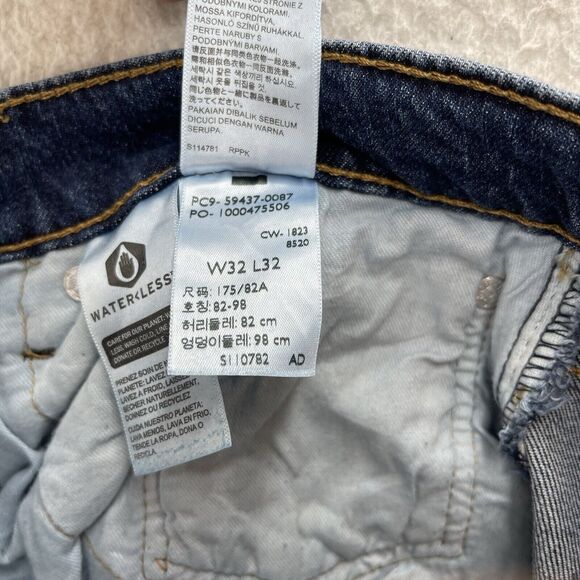 Levi's 512 Lo-Ball Jeans Men's 32x32 Blue Flex Stretch Large Tab American Denim - Picture 6 of 12